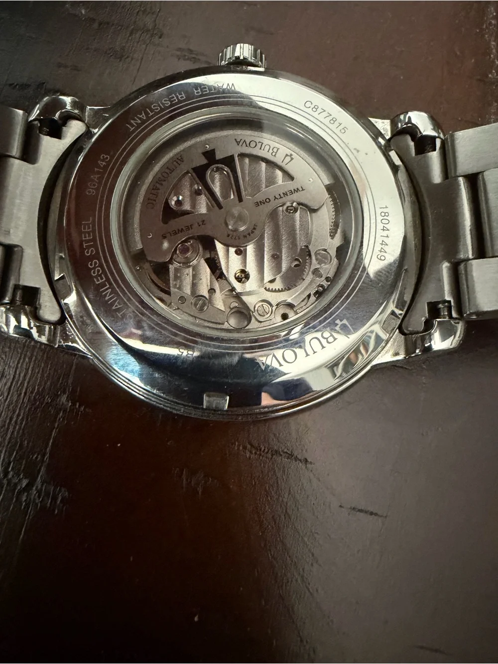 Bulova Silver and Rose Gold-Tone Men's Automatic Watch